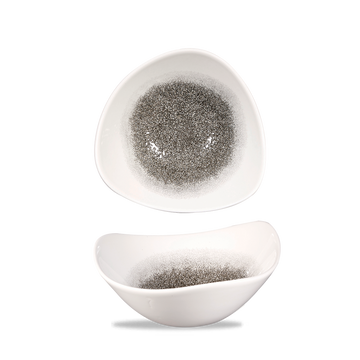 Raku Quartz Black Triangle Bowl 18.5cm